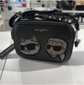 [S] KARL LAGERFELD KL IMAGE 2 LH1EU9BJ-KL3 MAYBELLE DUO CAMERA CROSSBODY BAG, 194775558658 (SKL1379)