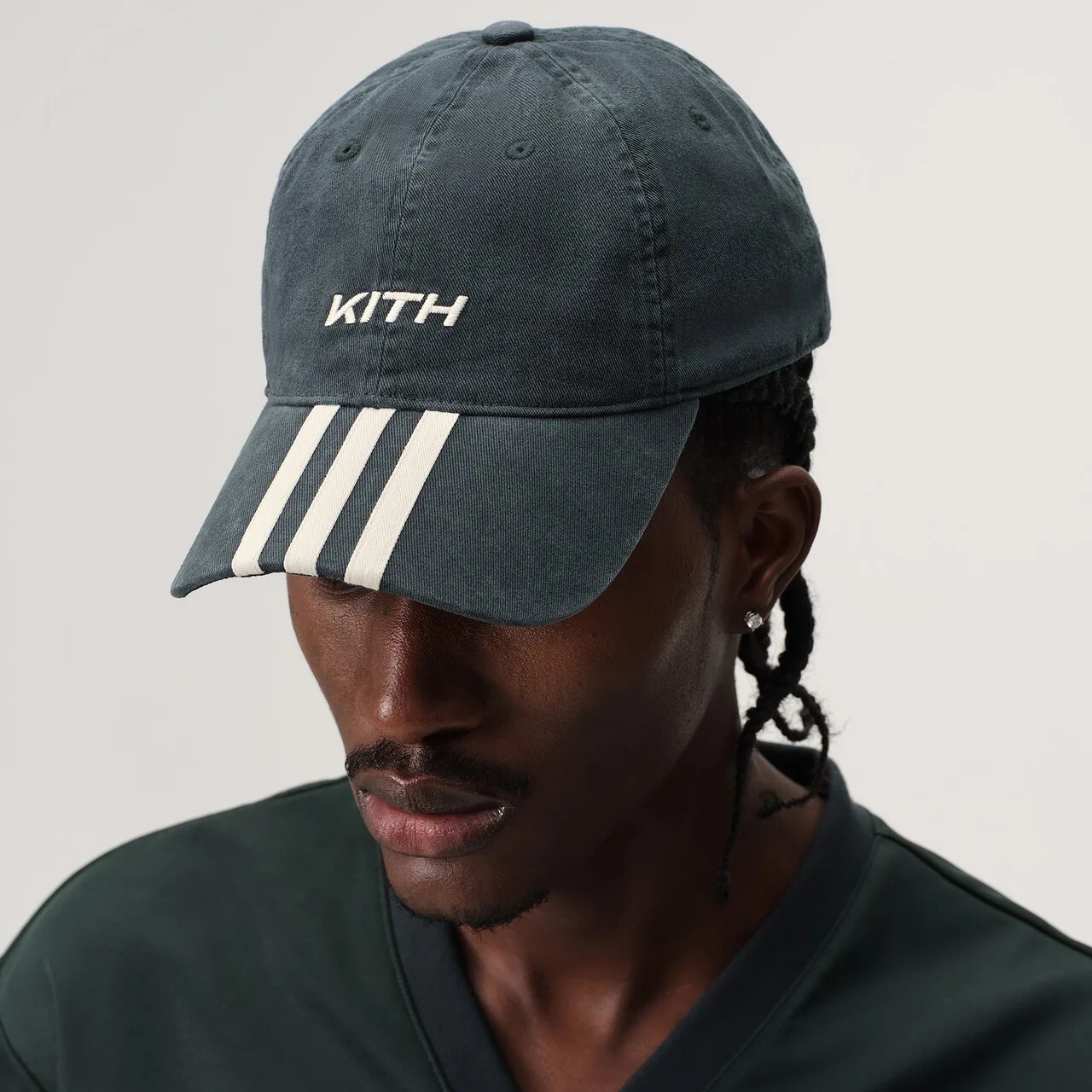 KITH X ADIDAS 聯名款 三線 老帽 復古綠/白綠蛇紋