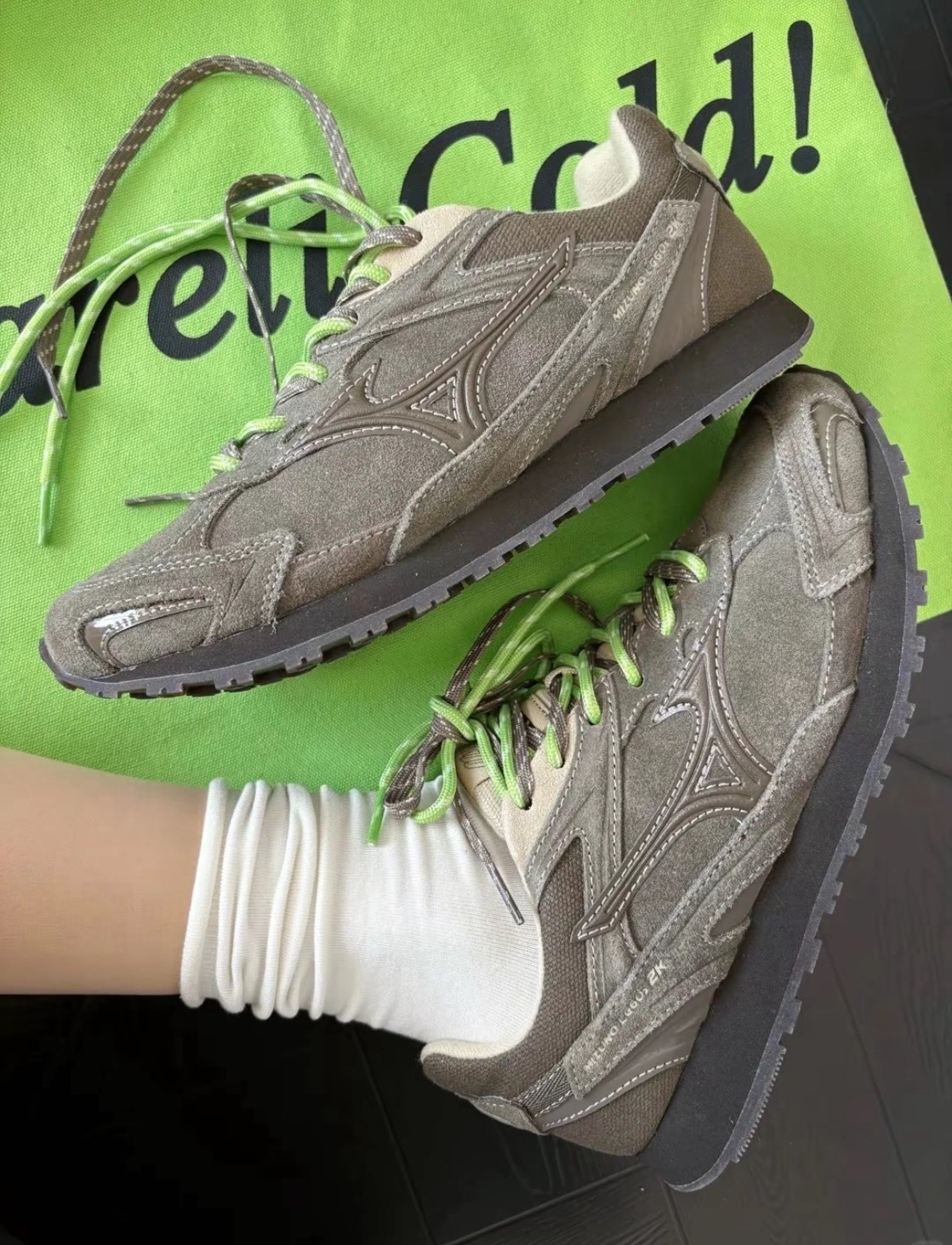 MIZUNO LG 60S 2K 美津濃 橄欖綠 德訓鞋 雙鞋帶 D1GH242106