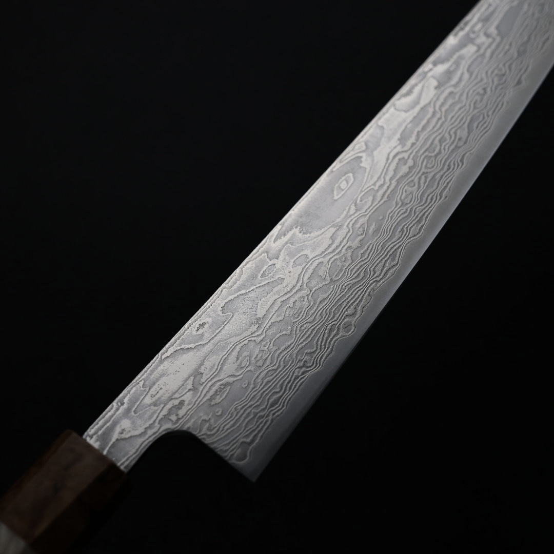 龍泉刃物風格龍改牛刀240mm ATS314鋼63層大馬士革
