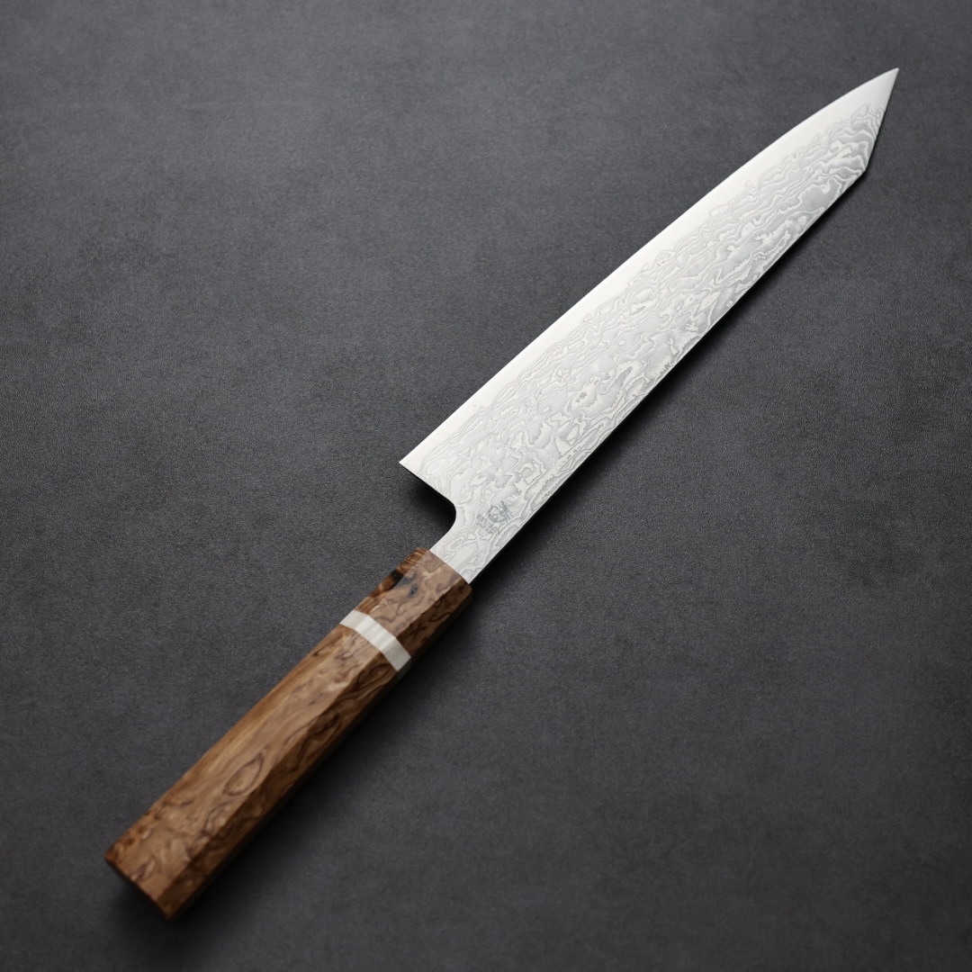 龍泉刃物風格龍改牛刀240mm ATS314鋼63層大馬士革