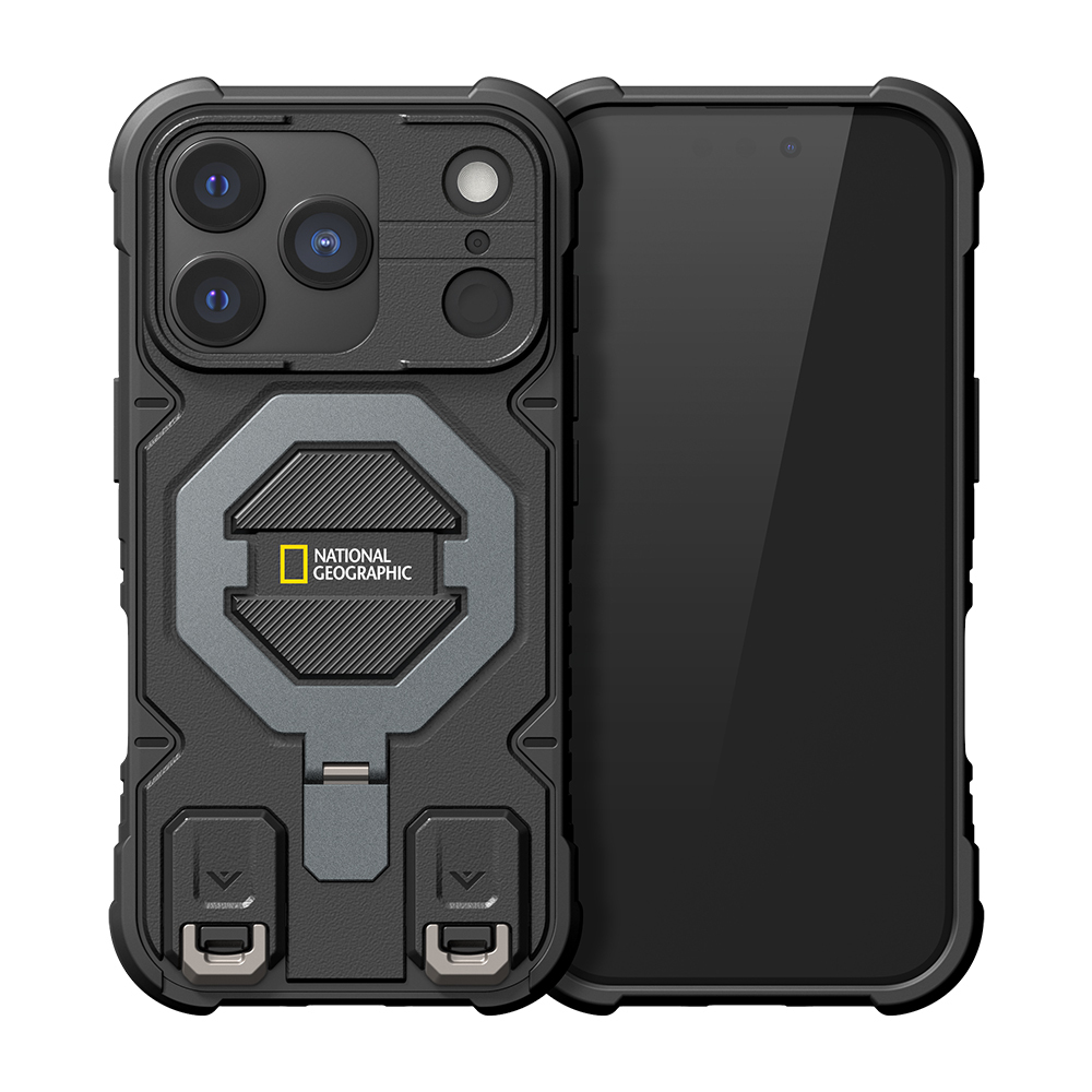 【OWN】 NATIONAL GEOGRAPHIC MOBILE 國家地理 | Explorer 磁吸支架防摔保護殼(附掛繩) iPhone 17 系列 黑色 藍色 綠色