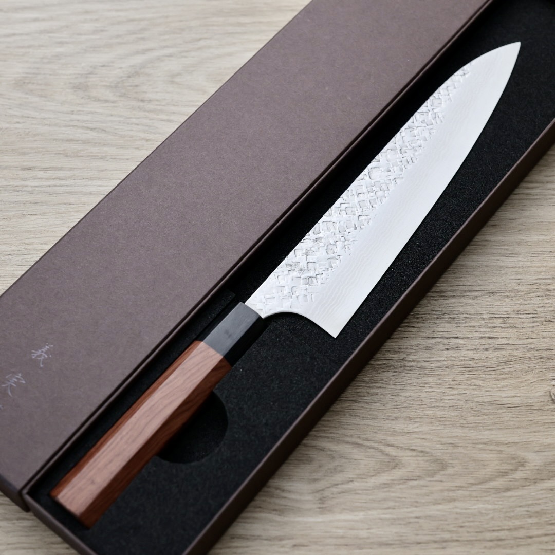 加藤義實 牛刀 210mm VG10鋼 鍛造/大馬士革