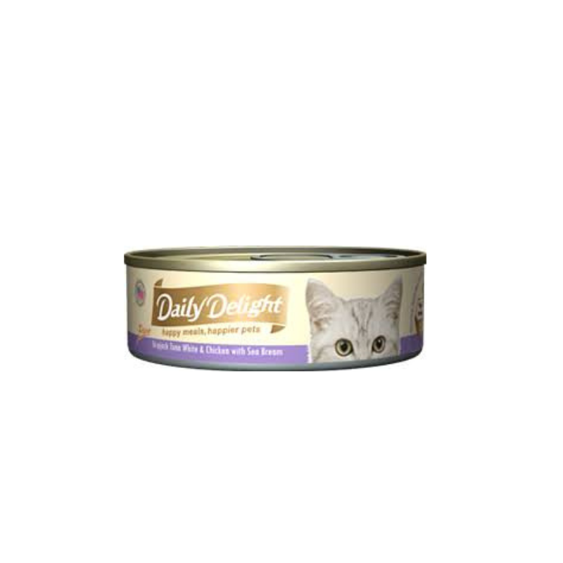 Daily delight - 白鰹吞拿魚、雞肉、海鯛 80G