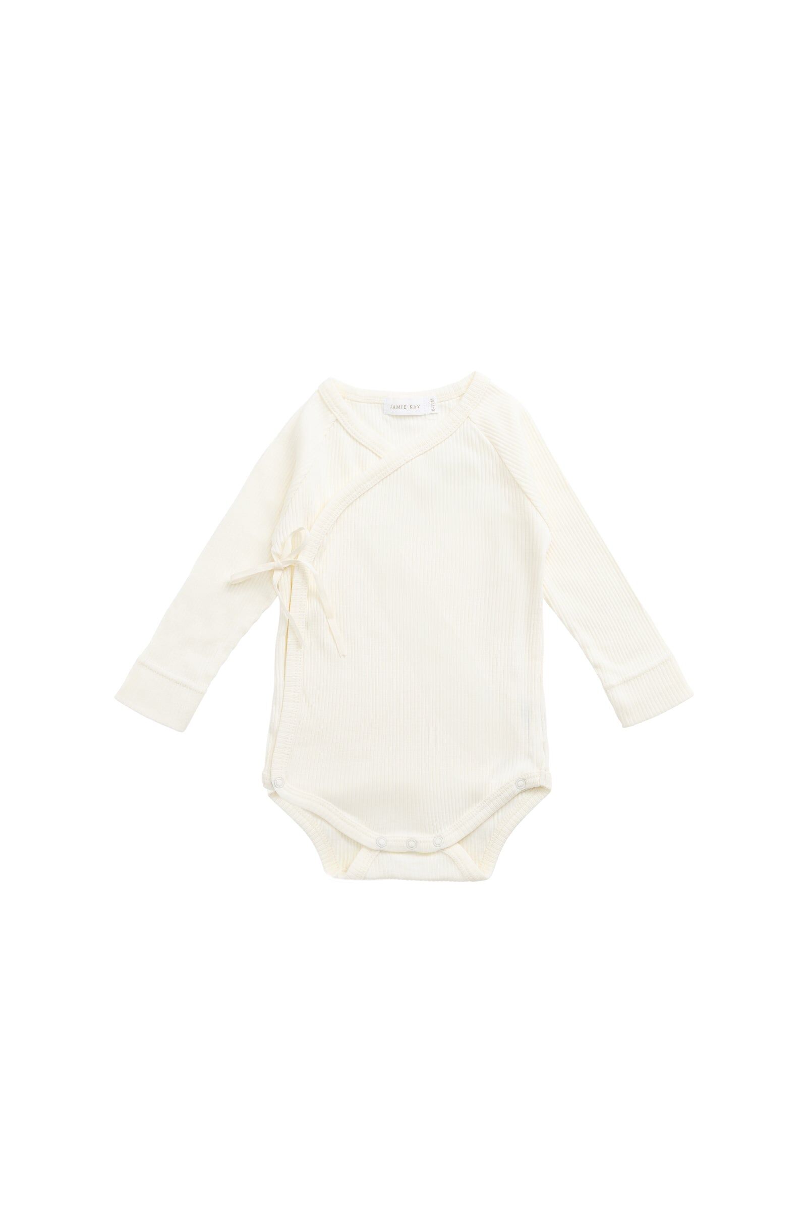 【預購】JAMIE KAY - Organic Cotton Modal Marina Long Sleeve Bodysuit（Parchment）