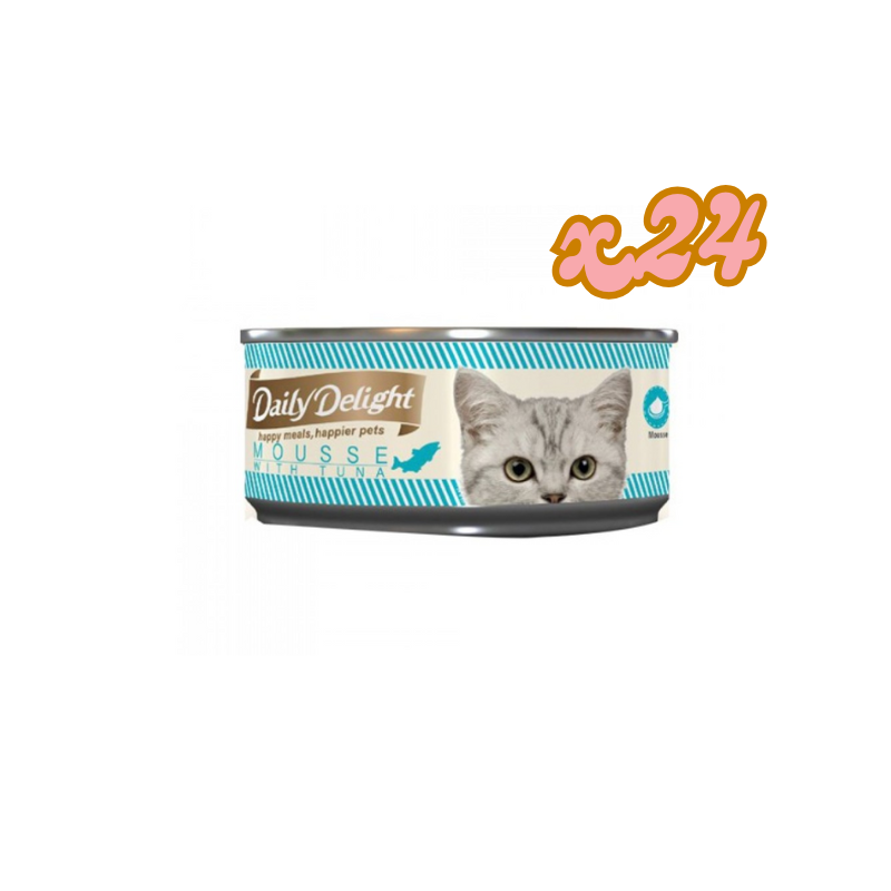 Daily delight - 吞拿魚慕絲貓罐頭 80G 一箱24罐 (到期日: 11/27)