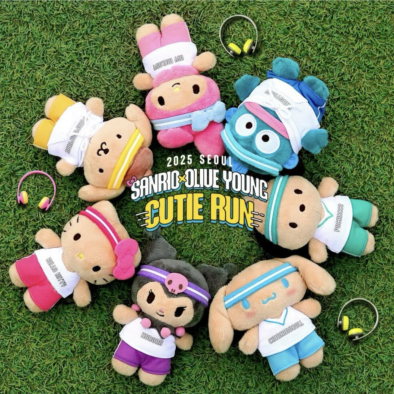 聯名款 Olive Young x Sanrio Cutie Run 系列 三麗鷗 夏日馬拉松 長腿kitty