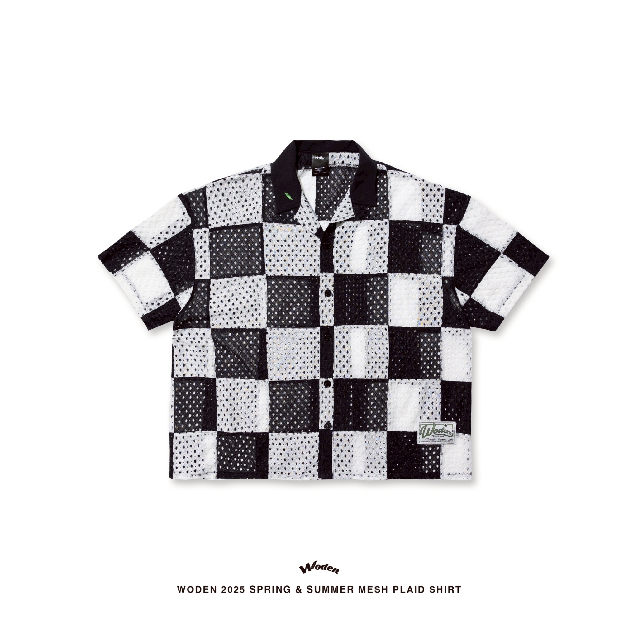 WODEN 2025 Spring & Summer Mesh Plaid Shirt