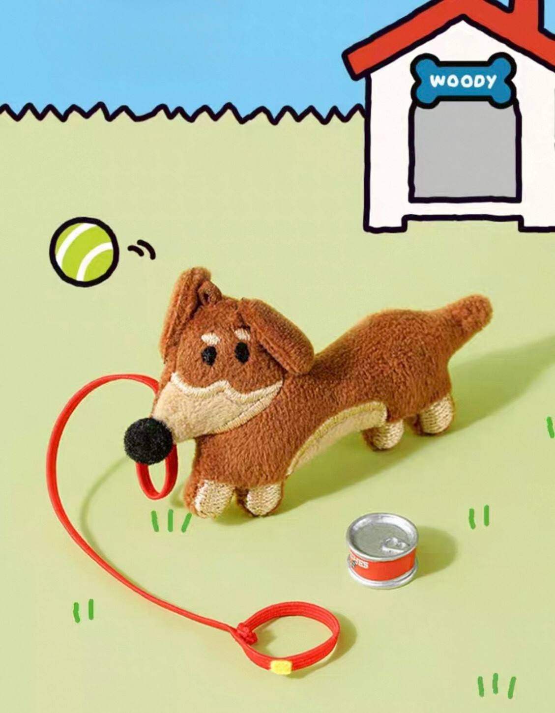 韓國 JOGUMAN WOODY 迷你 毛絨吊飾