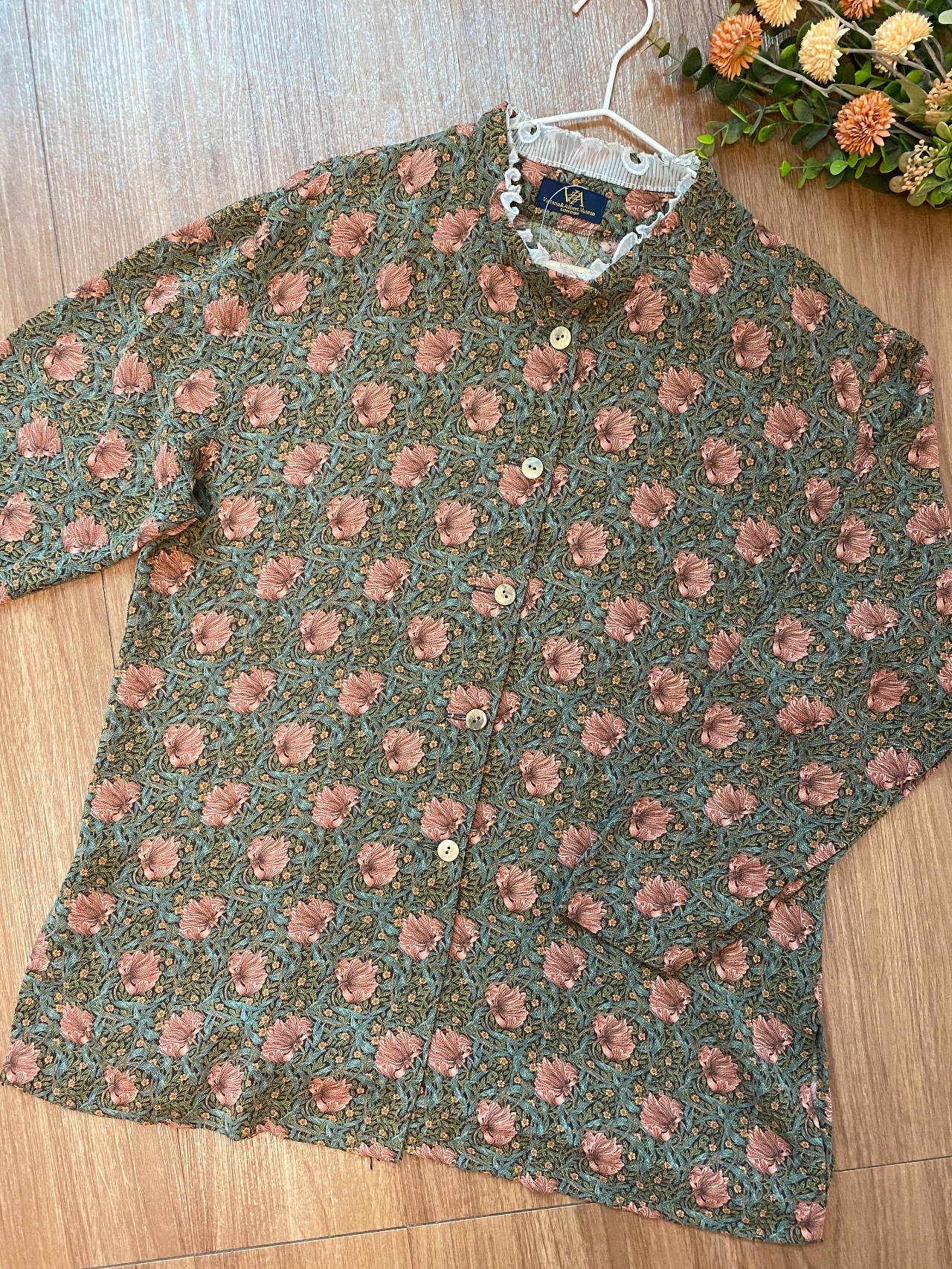 V&A印花圖案古著上衣