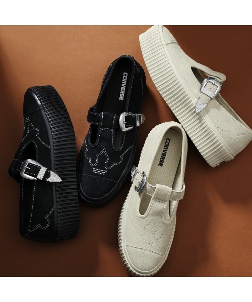 [預購] Converse ALL STAR 厚底羅紋帶 T 字帶休閒鞋