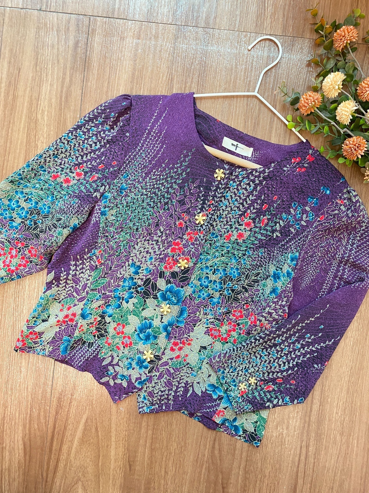 日本製和服布印花古著上衣