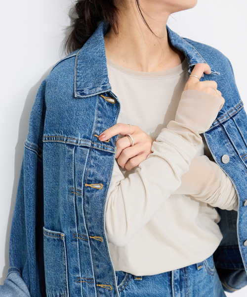 [預購] SLOBE IENA 薄紗拼接層次感長袖T恤 日本製