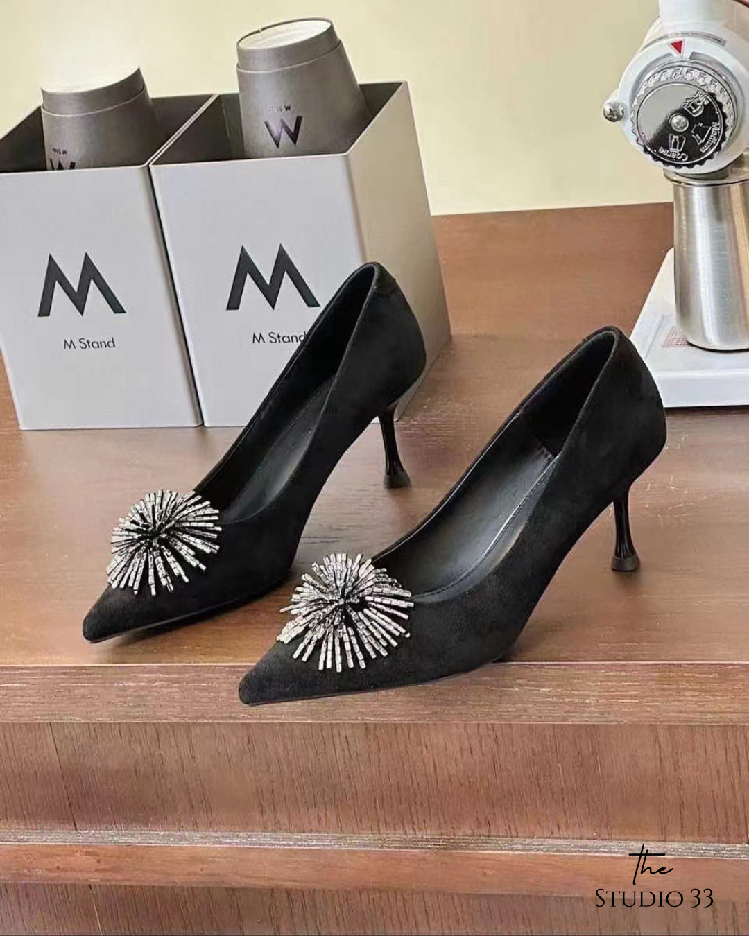 法式水鑽高跟鞋