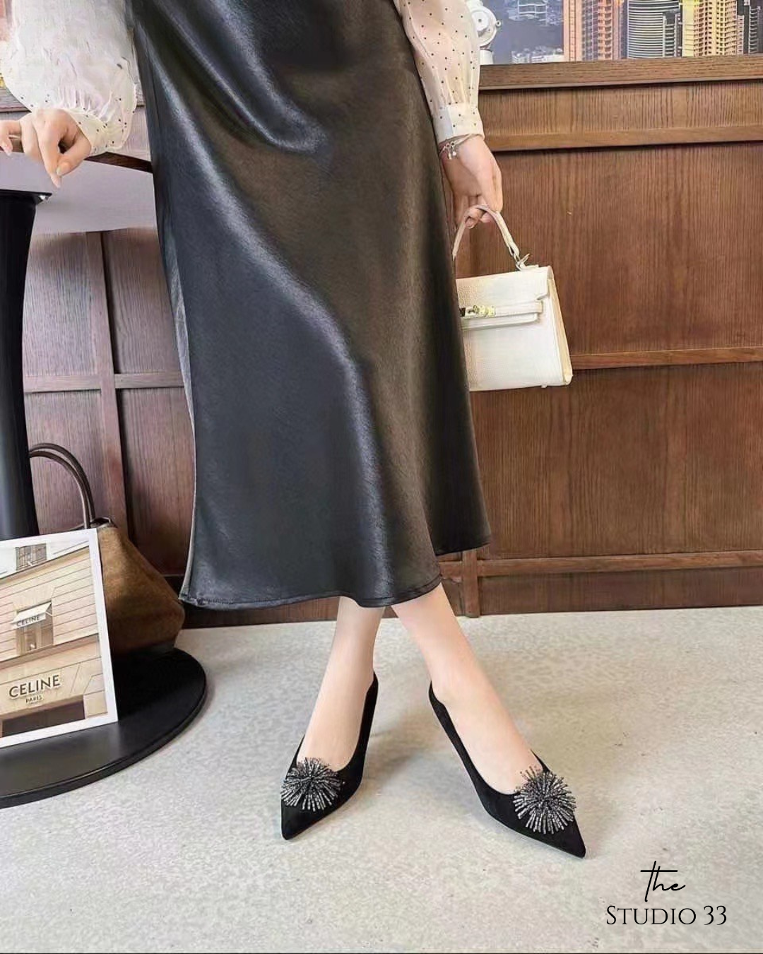 法式水鑽高跟鞋