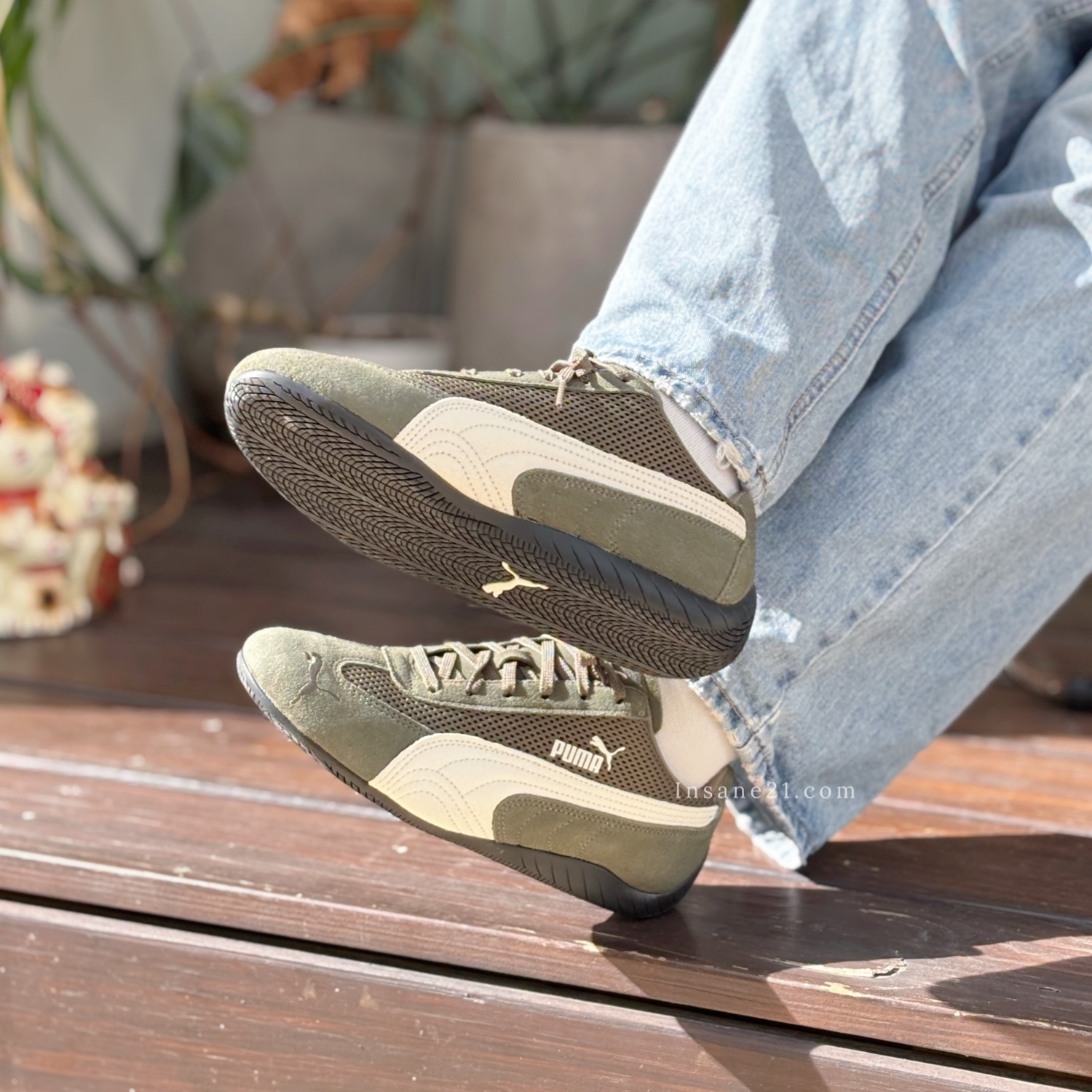 PUMA SPEEDCAT MESH 軍綠 麂皮 賽車鞋 男女同款 彪馬 404370-02