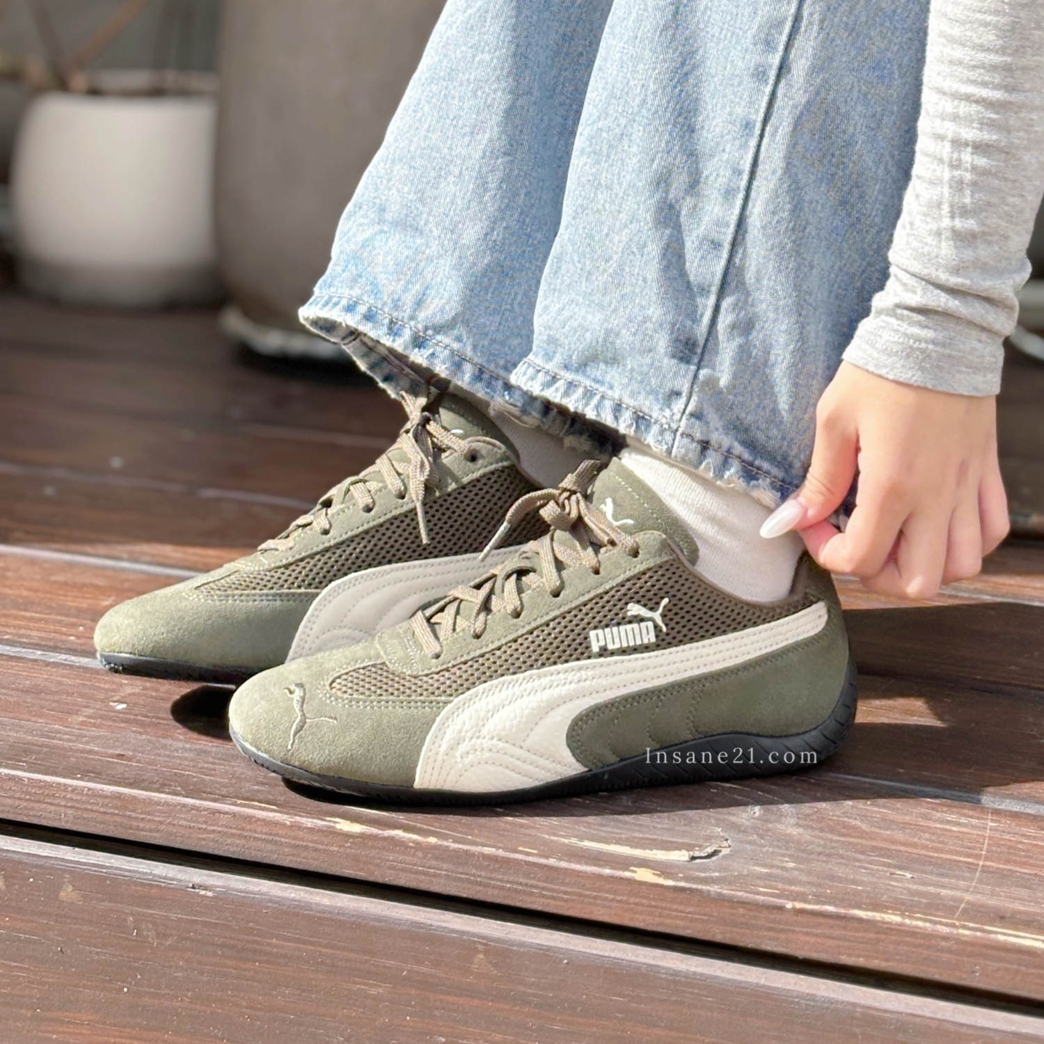 PUMA SPEEDCAT MESH 軍綠 麂皮 賽車鞋 男女同款 彪馬 404370-02