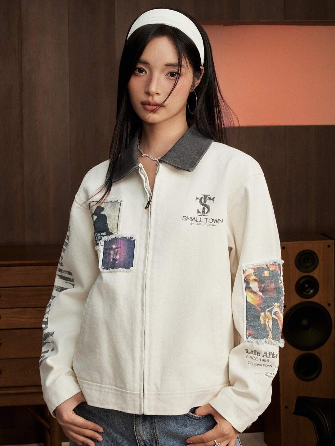 STK SmallTownKid LAST貼布 做舊水洗 帆布外套