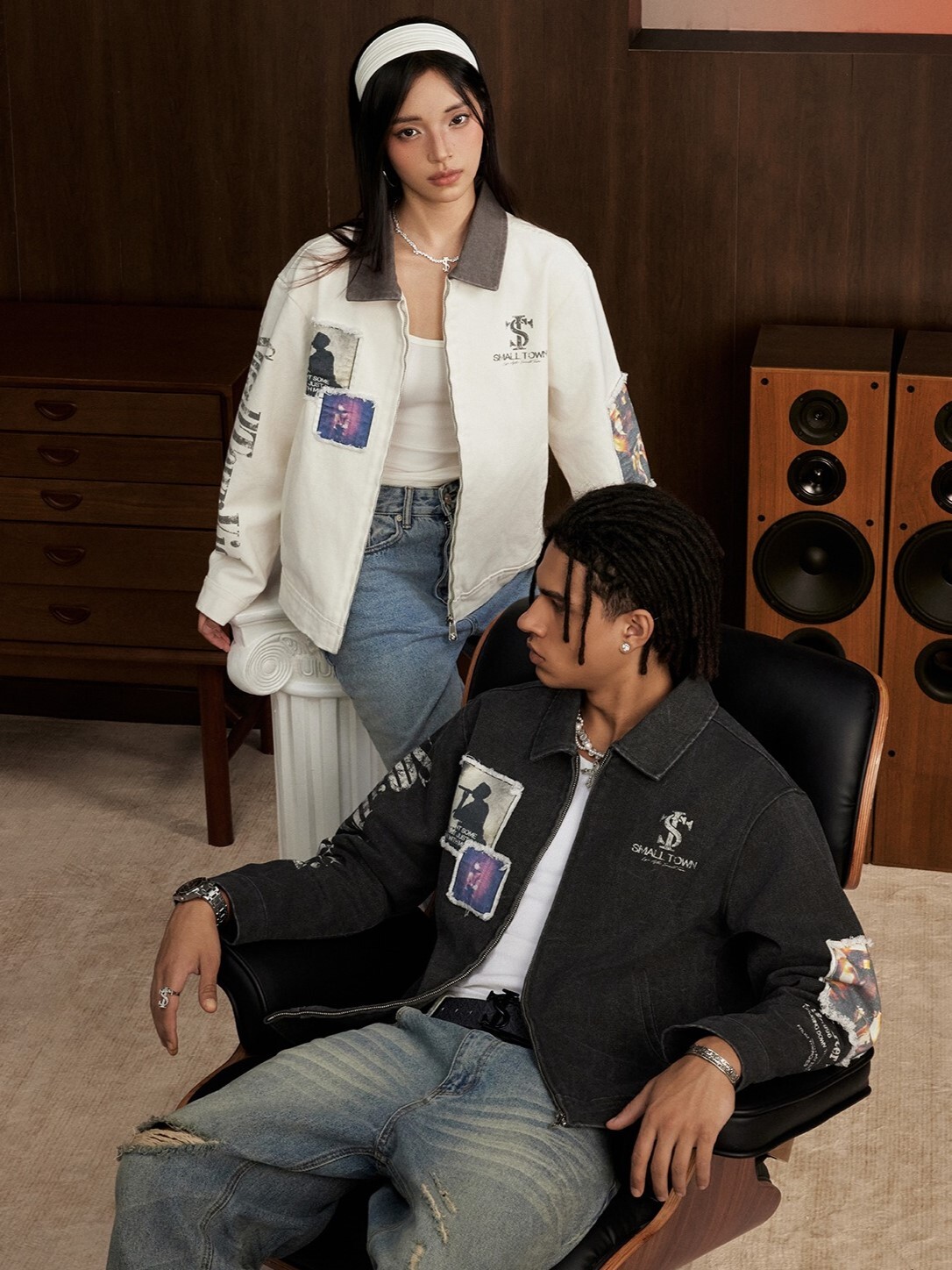 STK SmallTownKid LAST貼布 做舊水洗 帆布外套