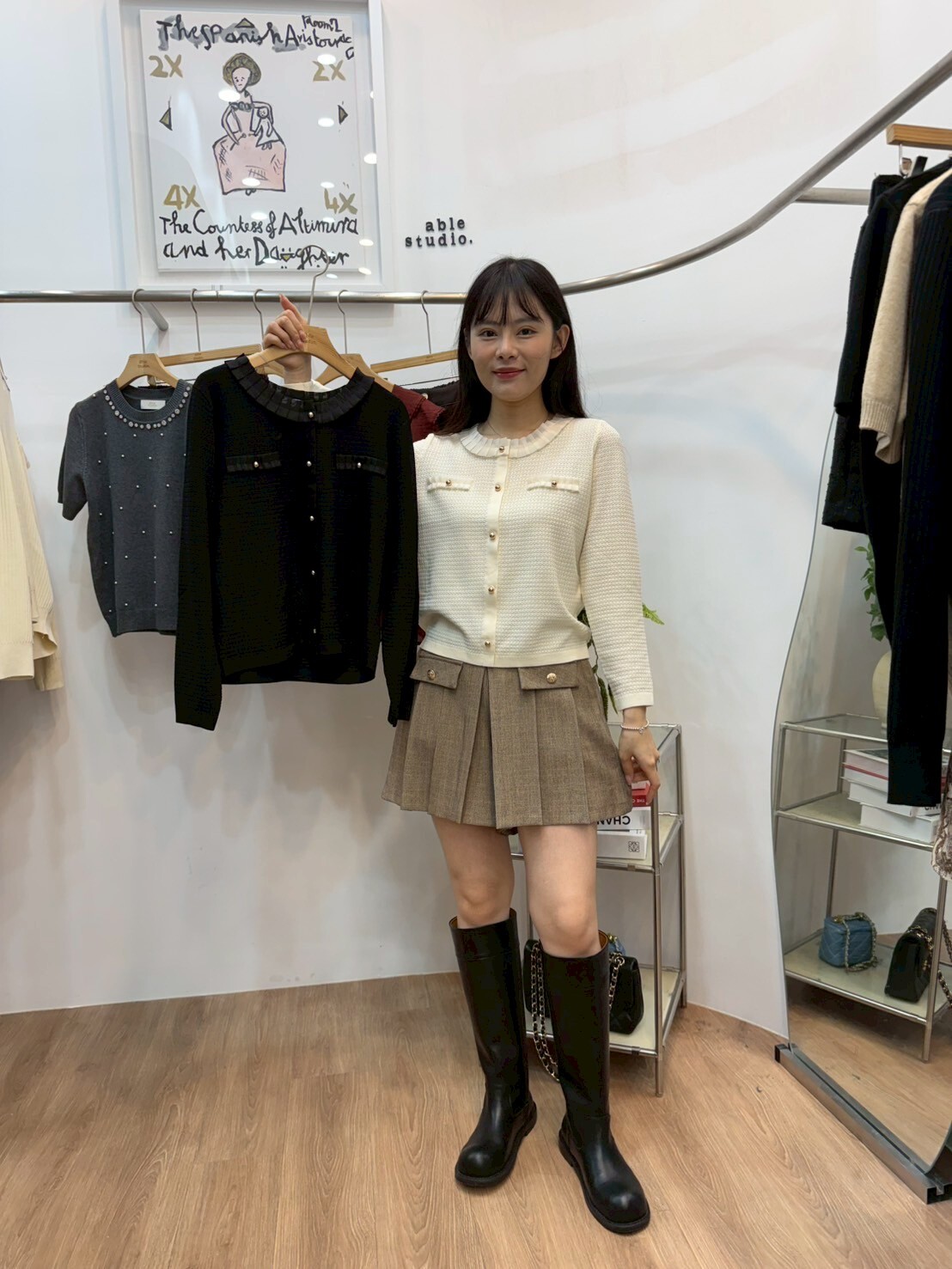 AS5044 打摺邊窩夫外套