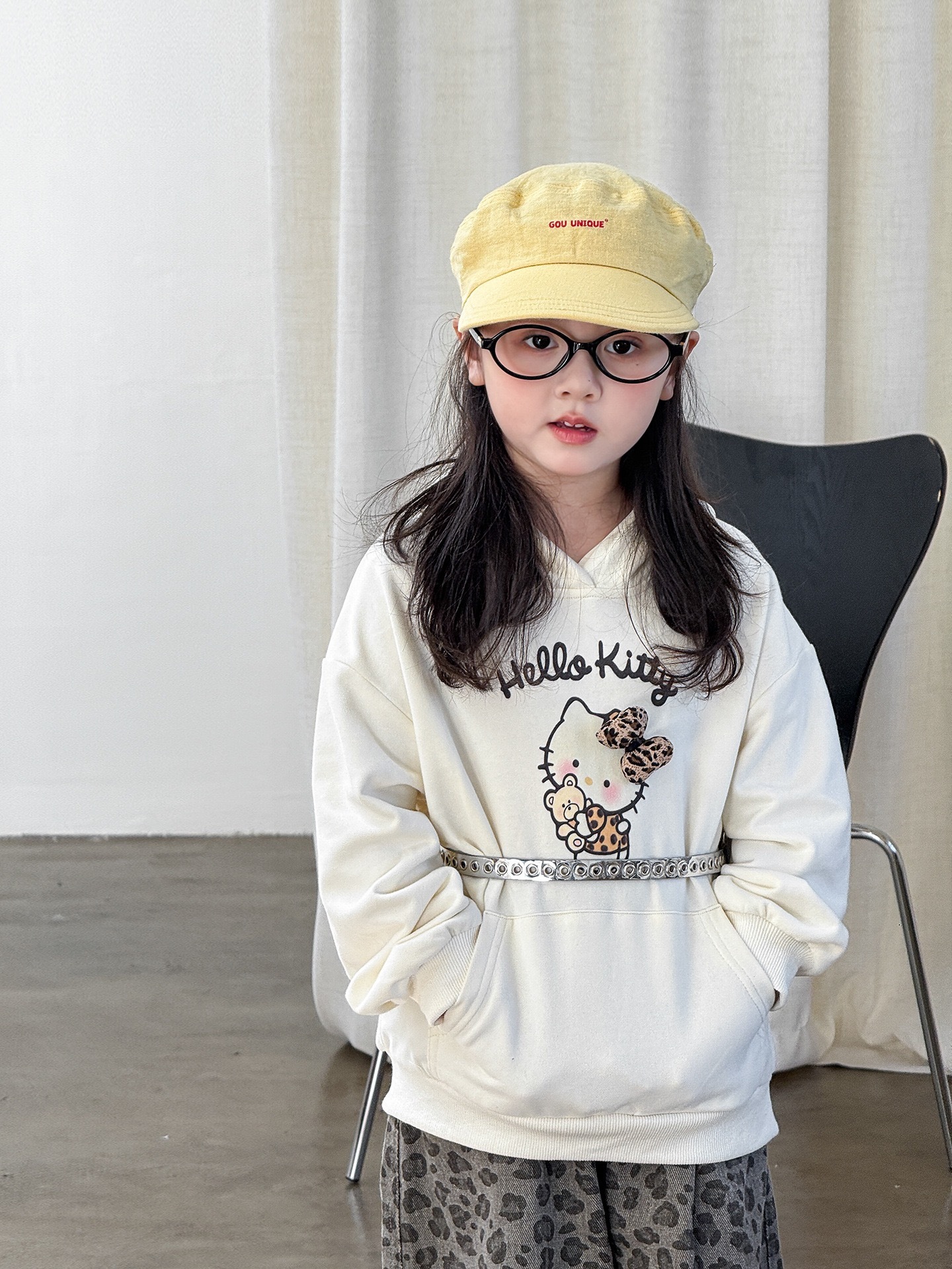 豹紋貓貓連帽上衣