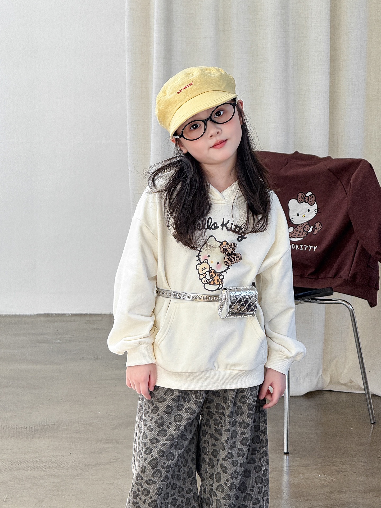 豹紋貓貓連帽上衣