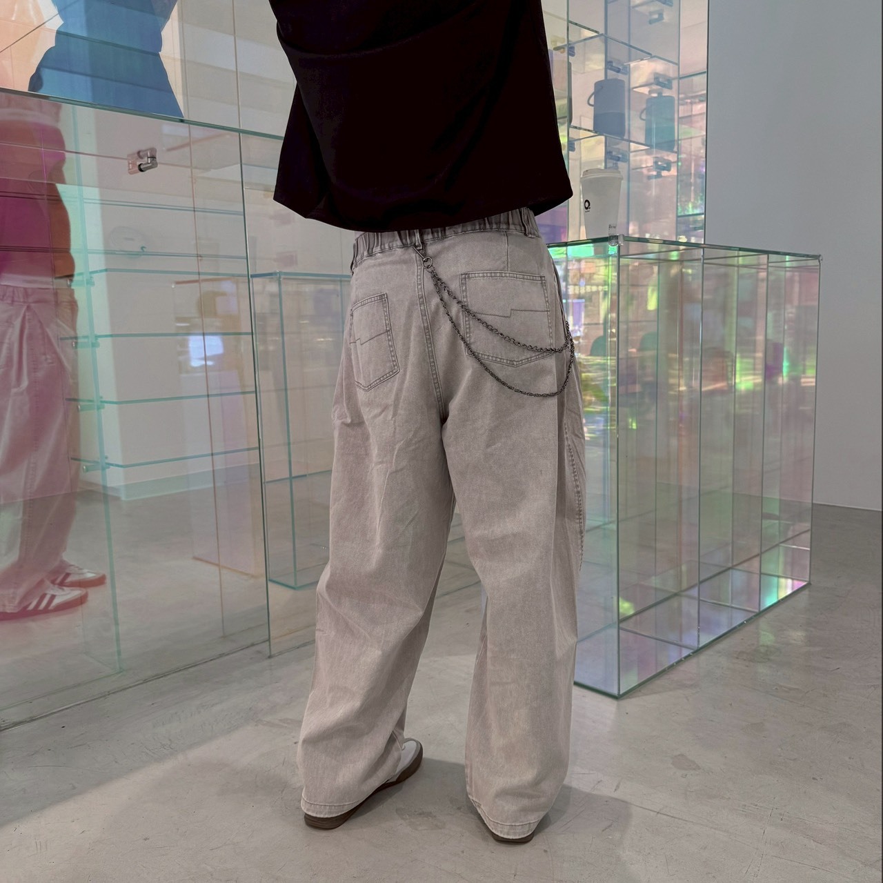 Vintage 水洗寬版牛仔褲