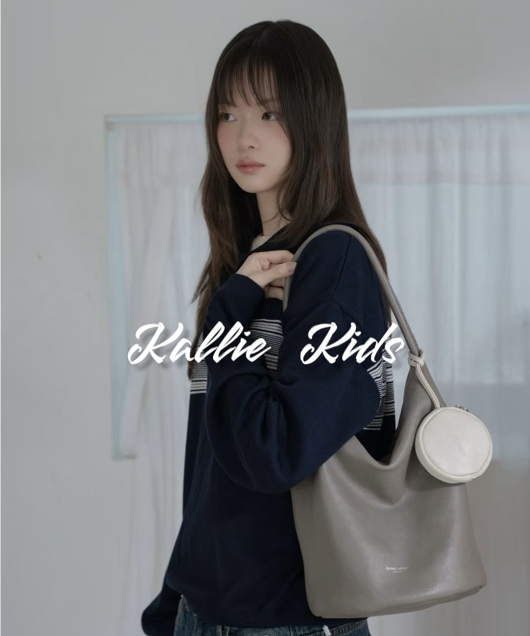 小眾品牌BUCKSLEATHER - 簡約牛皮水桶包（附送散銀包一個）