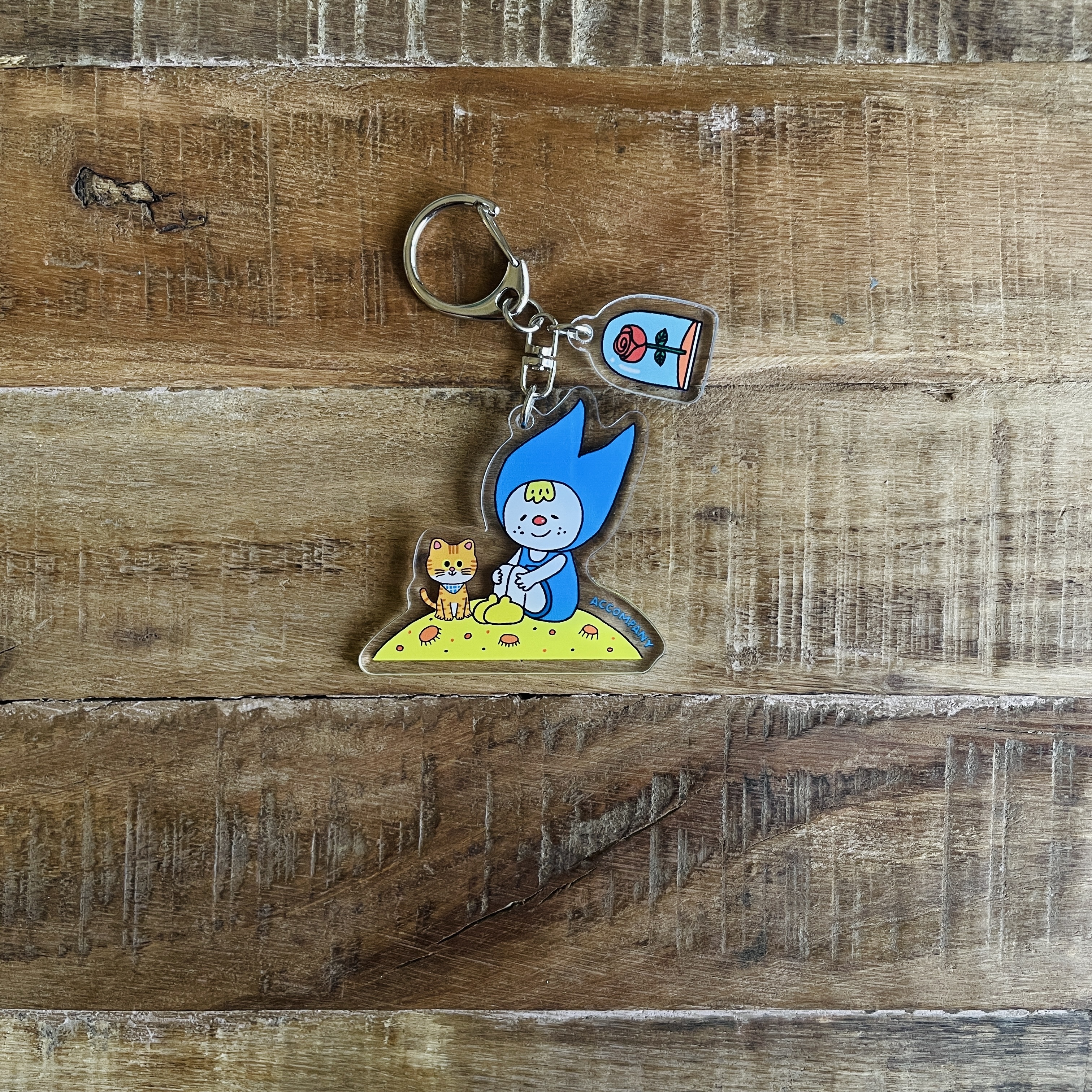 咚東與橘貓/壓克力鑰匙圈/咚東宇宙系列