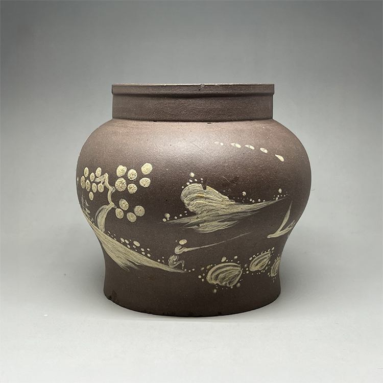 茶香自在】清代堆泥紫砂茶葉罐茶倉