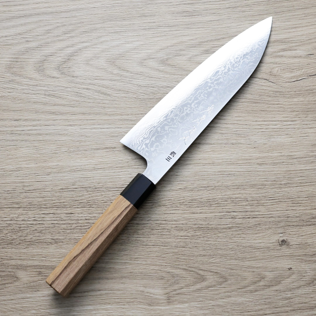 松原周 牛刀 210mm 銀三鋼 大馬士革