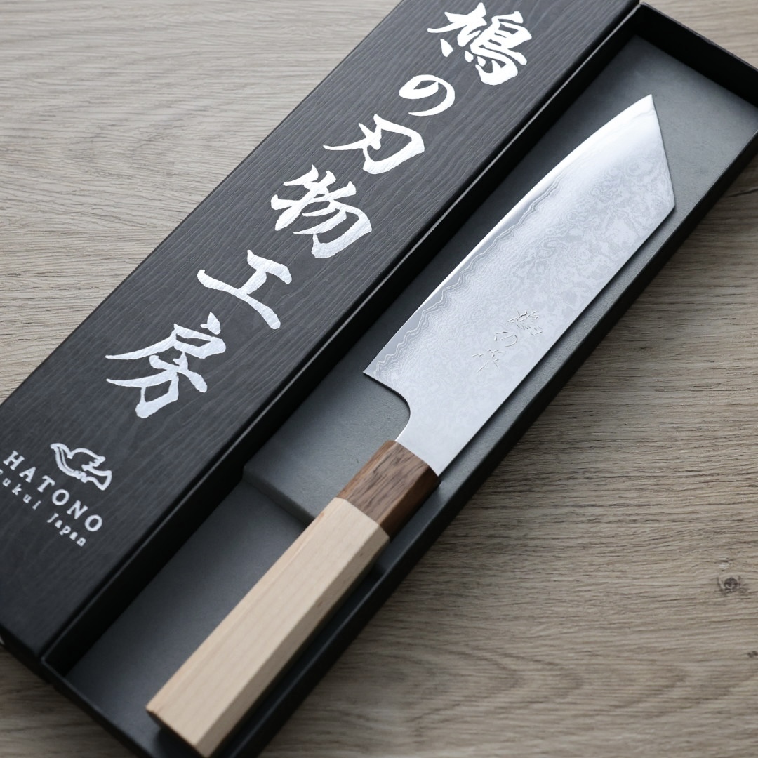 鳩野憲志朗 文化 170mm 銀三鋼 大馬士革