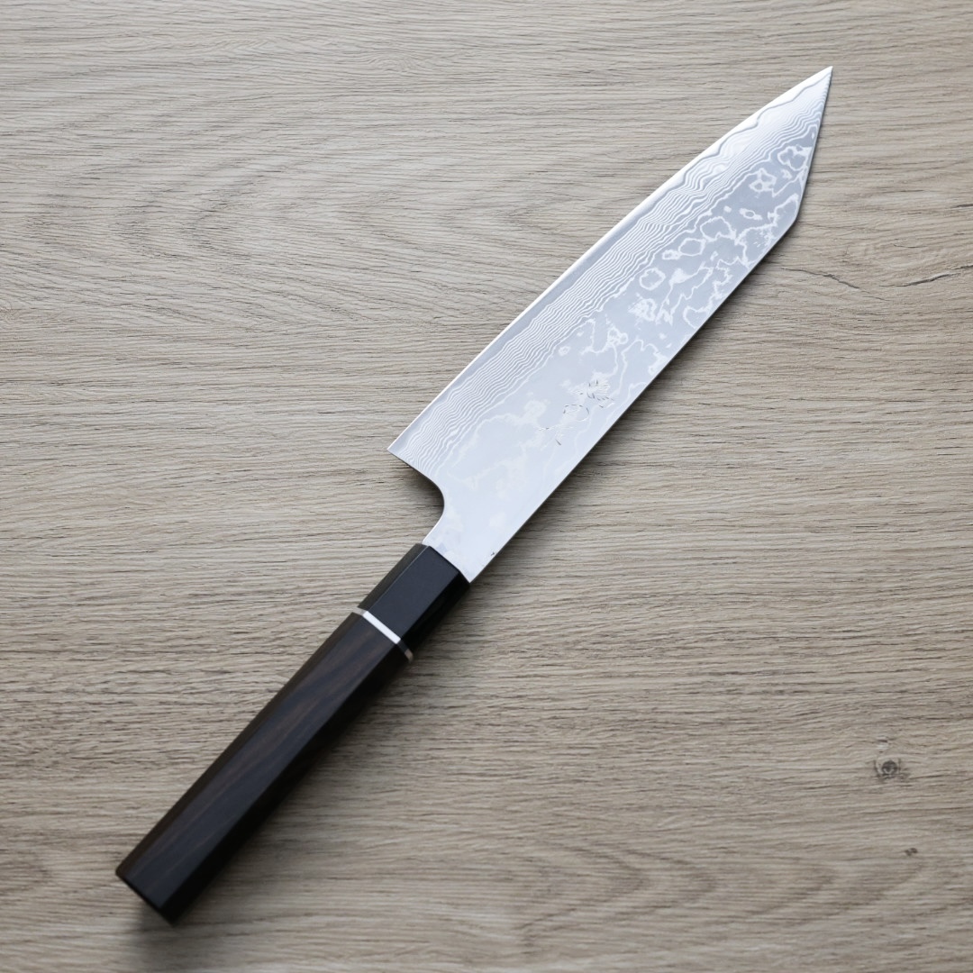 鳩野憲志朗 牛刀 210mm SG Strix鋼 大馬士革