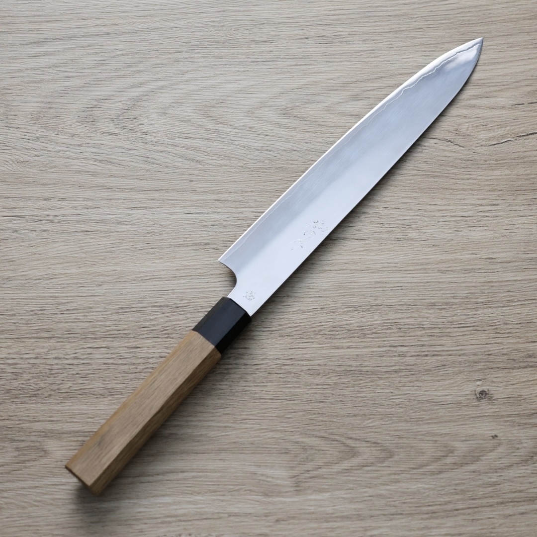 鳩野憲志朗 筋引 240mm ZDP189鋼 鏡面