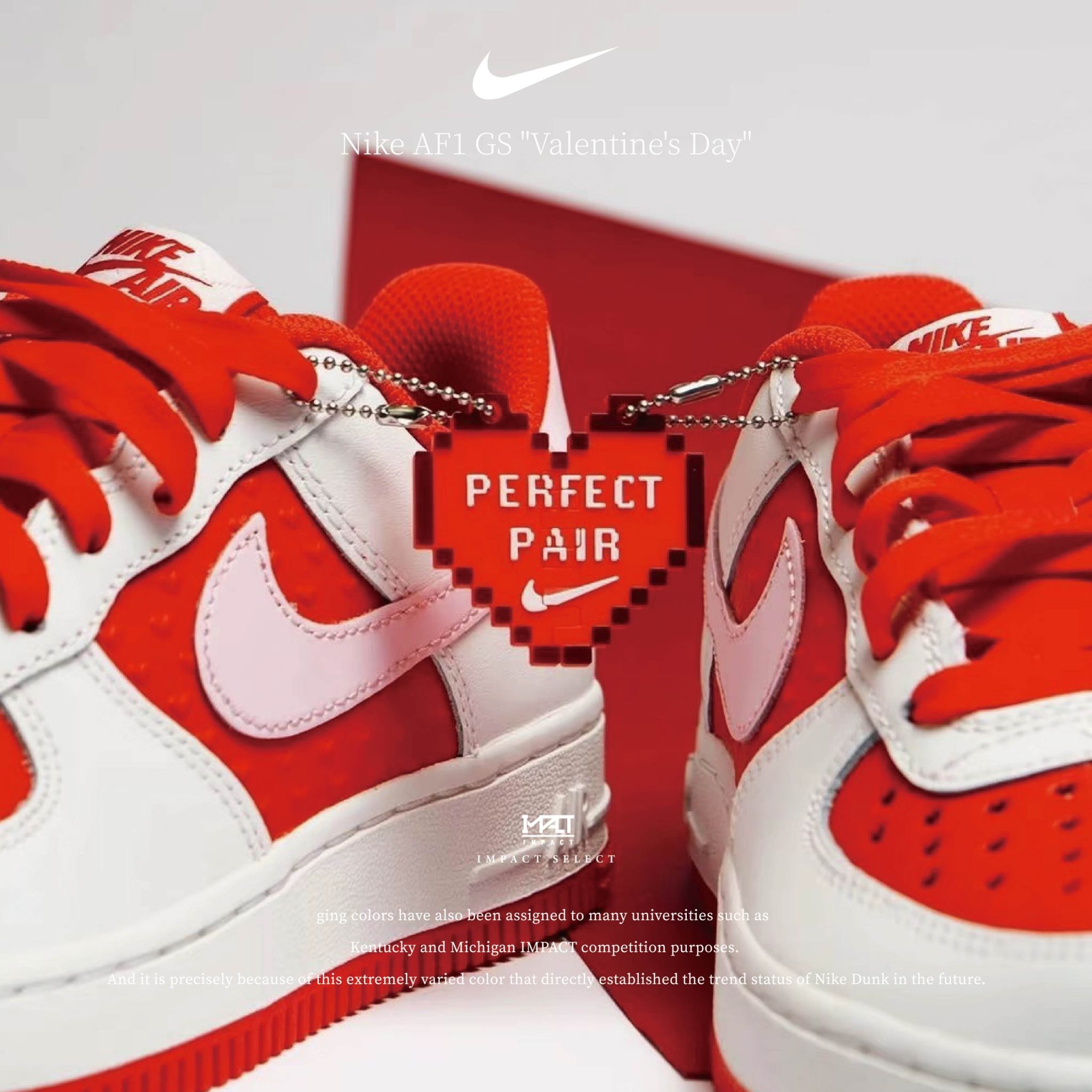 Nike AF1 GS Valentine's Day 白粉紅 情人節 2025版  HV5165-121