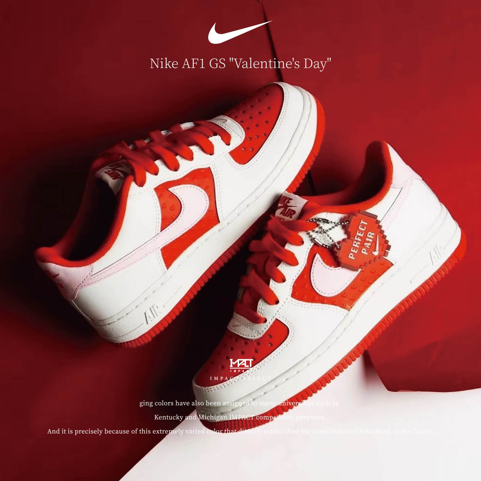 Nike AF1 GS Valentine's Day 白粉紅 情人節 2025版  HV5165-121
