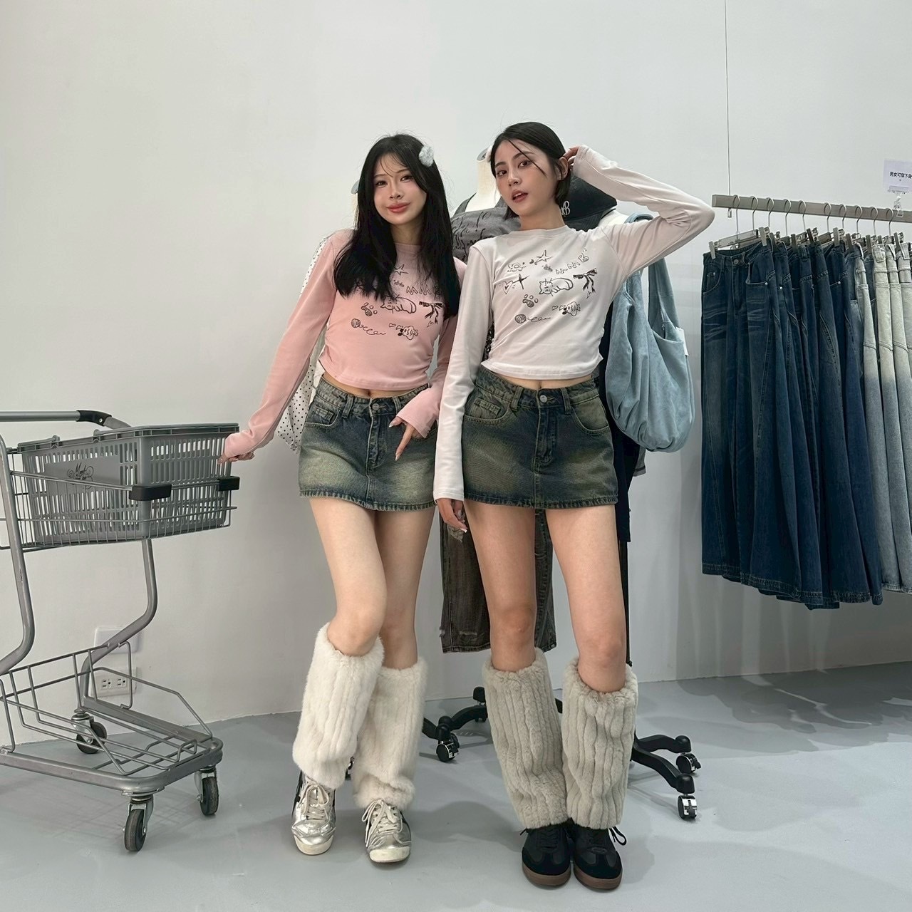 mmb辣的不費力防走光牛仔短裙