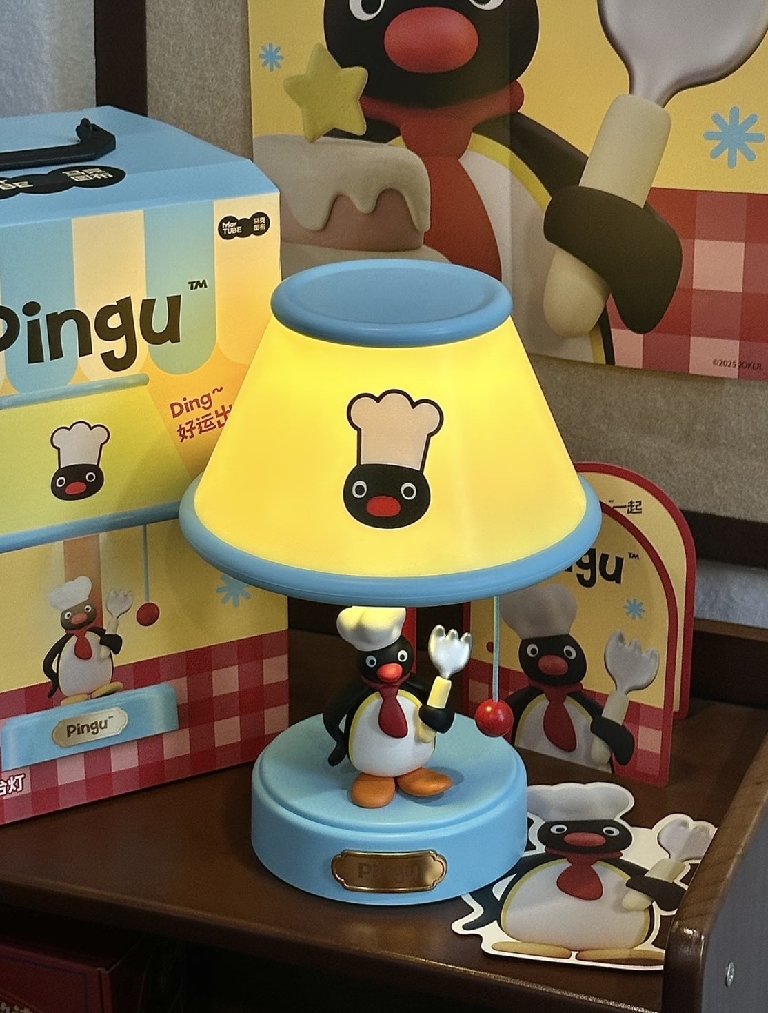 PINGU 企鵝家族 復古檯燈 公仔