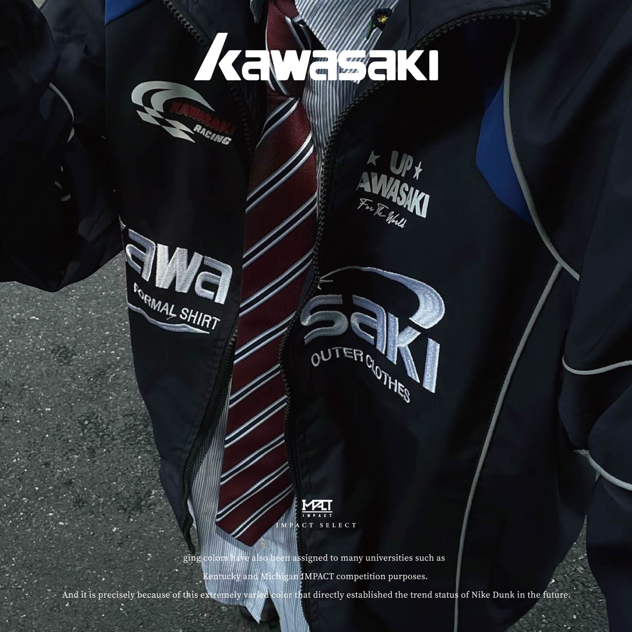 Kawasaki川崎 賽車外套 風衣 四色 黑 藍 紅 黃