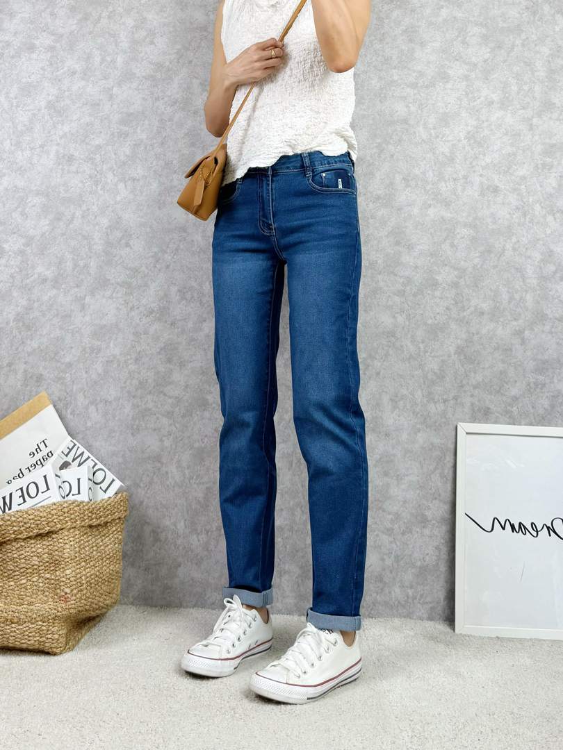 修身挺面料★合身不緊身彈力舒適牛仔