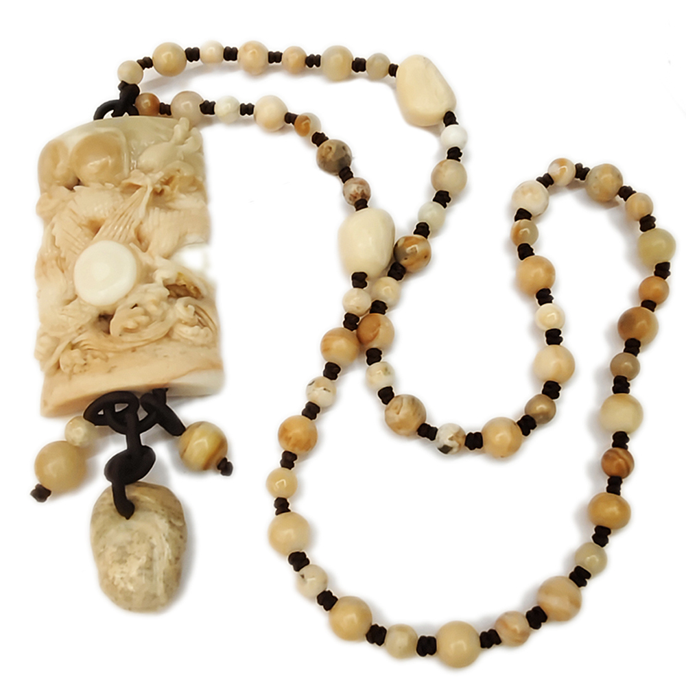 龍宮舍利{祥龍吐珠}手工巧雕能量項鍊_A51【十方】155014