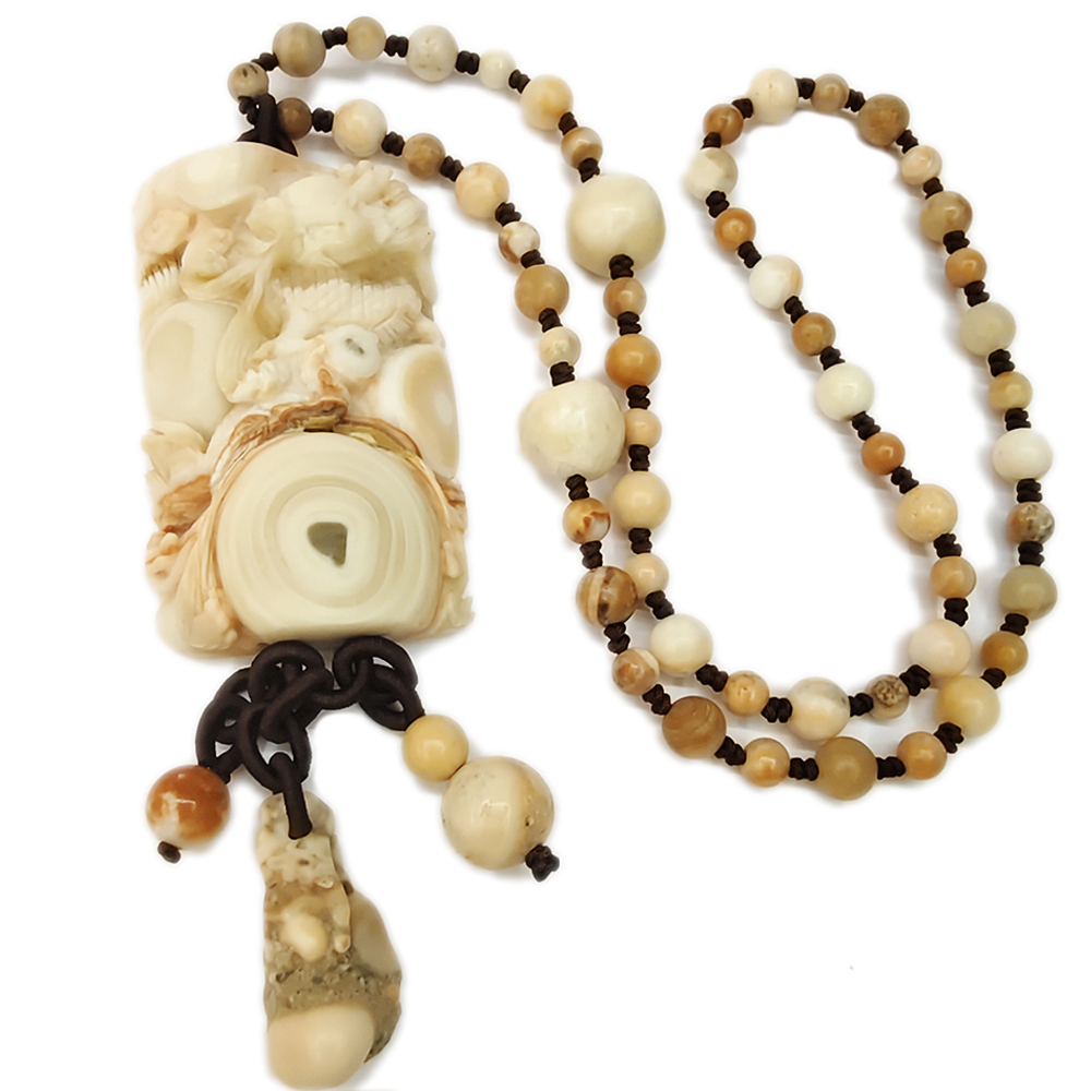 龍宮舍利{祥龍吐珠}手工巧雕能量項鍊_A51【十方】155015