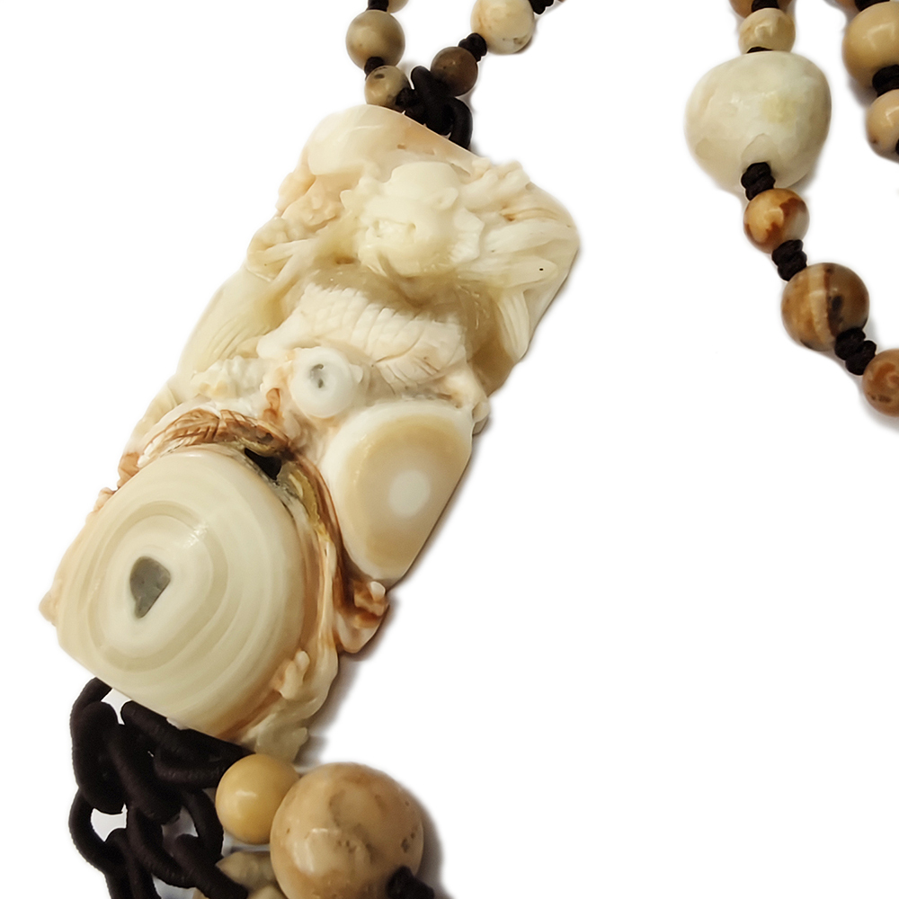 龍宮舍利{祥龍吐珠}手工巧雕能量項鍊_A51【十方】155015