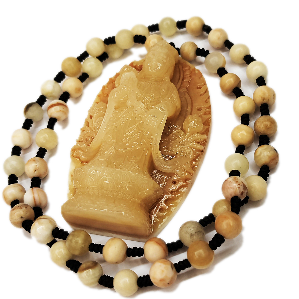 龍宮舍利{大悲觀音 } 手工巧雕能量項鍊_A49【十方】155017