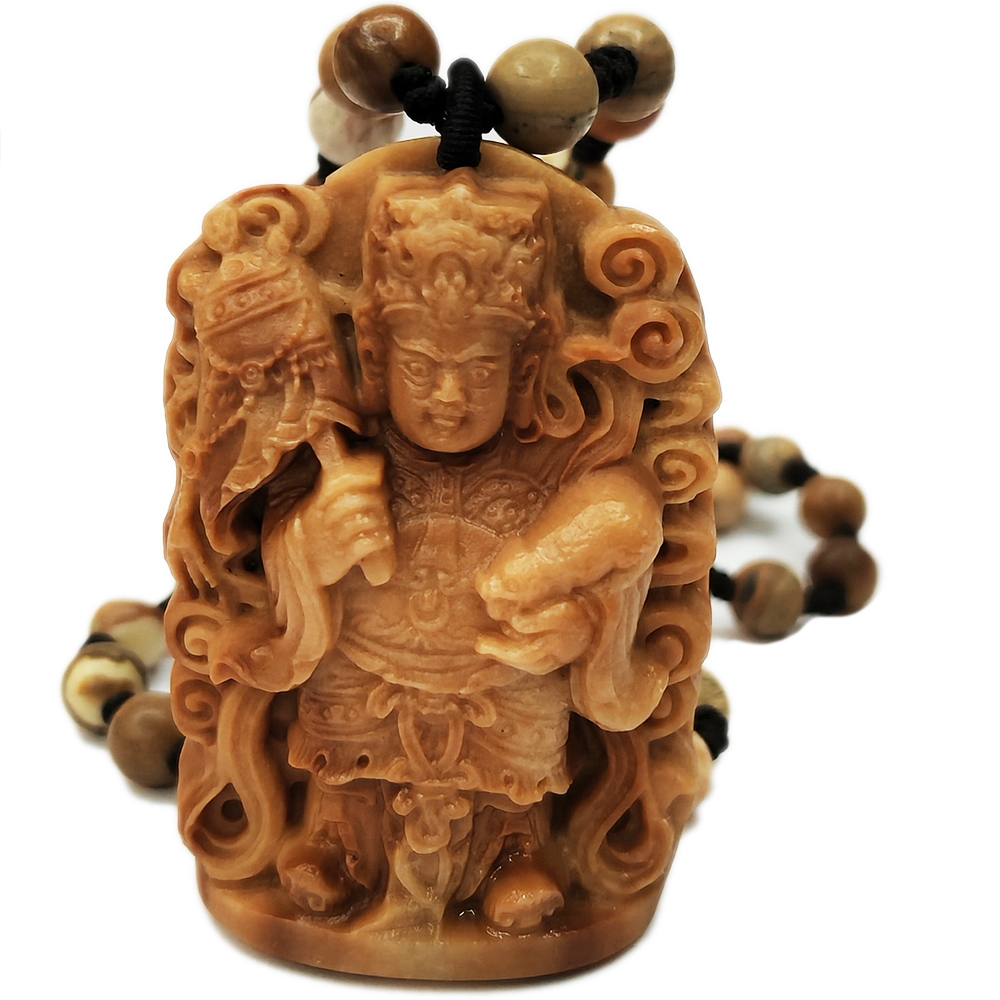 龍宮舍利{財寶天王 } 手工巧雕能量項鍊_A49【十方】155018