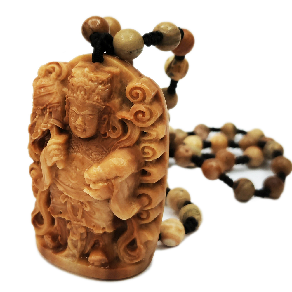 龍宮舍利{財寶天王 } 手工巧雕能量項鍊_A49【十方】155018