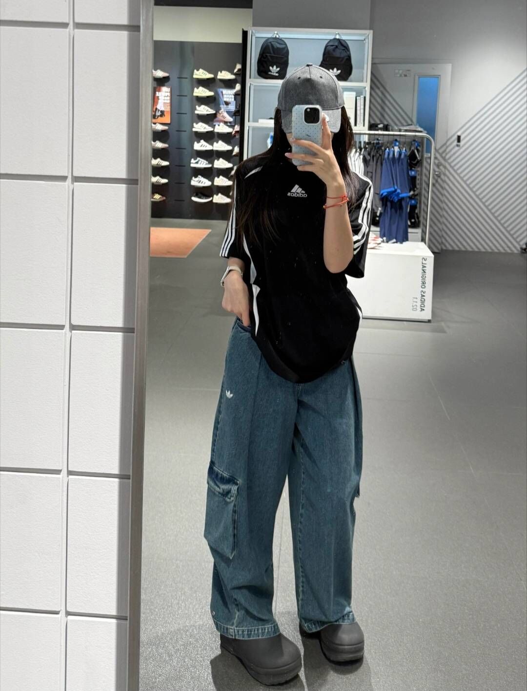 【PRE-ORDER】adidas Originals SOFT DENIM CARGO JOGGERS Women’s Cargo Sporty Loose Retro Jeans KC5813