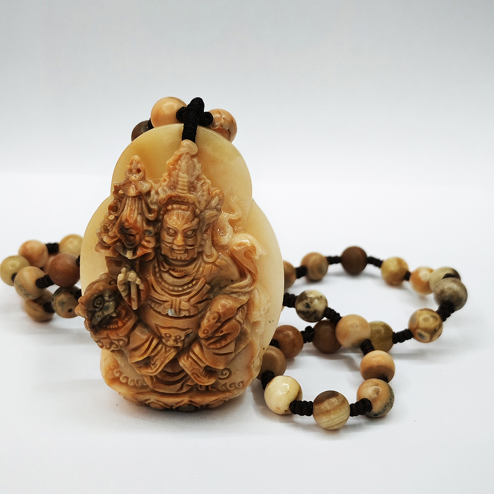 龍宮舍利{財寶天王} 手工巧雕能量項鍊_A49【十方】155023