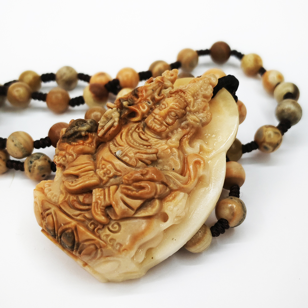 龍宮舍利{財寶天王} 手工巧雕能量項鍊_A49【十方】155023