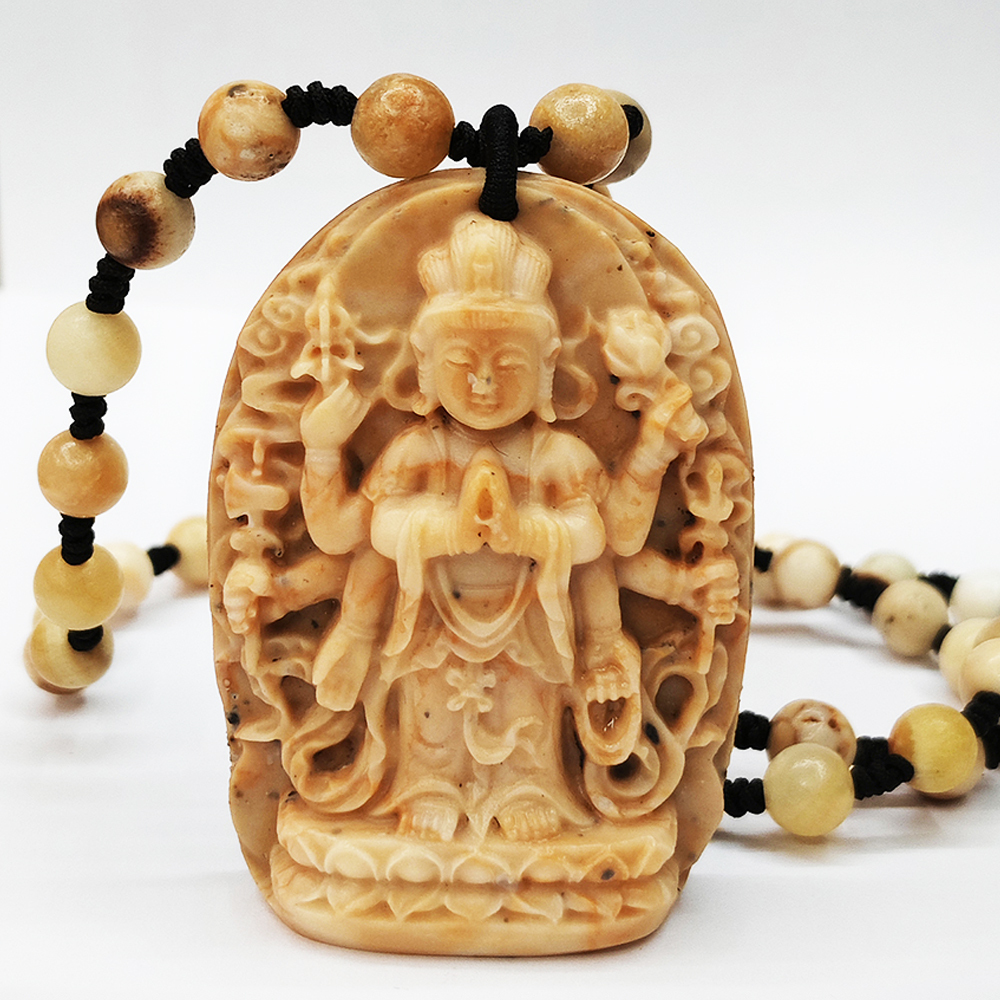 龍宮舍利{準提佛母} 手工巧雕能量項鍊_A49【十方】155024